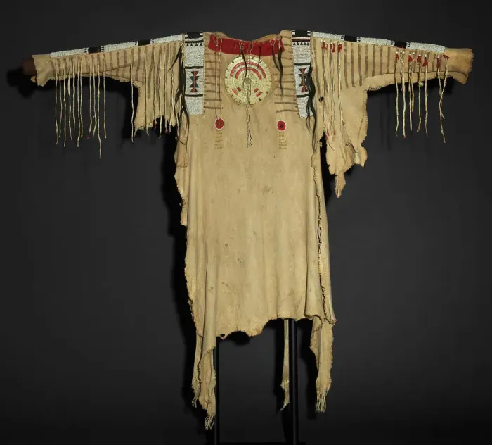 Framed Print : War Shirt, 1830 / 40. Creator: Unknown Framed Print : War Shirt, 1830 / 40. Creator: Unknown