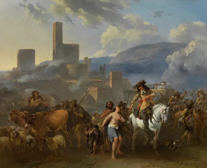 Framed Print : War Time. Creator: Nicolaes Berchem Framed Print : War Time. Creator: Nicolaes Berchem