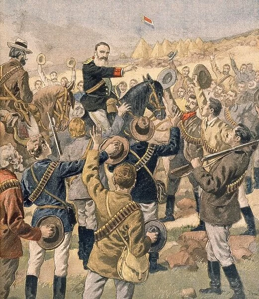 The War in the Transvaal: General Joubert rallying the Boers, from Petit Journal, pub