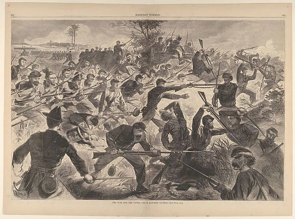 The War for the Union, 1862 - A Bayonet Charge (Harper's Weekly, Vol. VII), July 12, 1862
