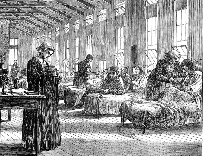 Framed Print : A ward in the Hampstead Smallpox Hospital, 1871. Creator: Unknown Framed Print : A ward in the Hampstead Smallpox Hospital, 1871. Creator: Unknown
