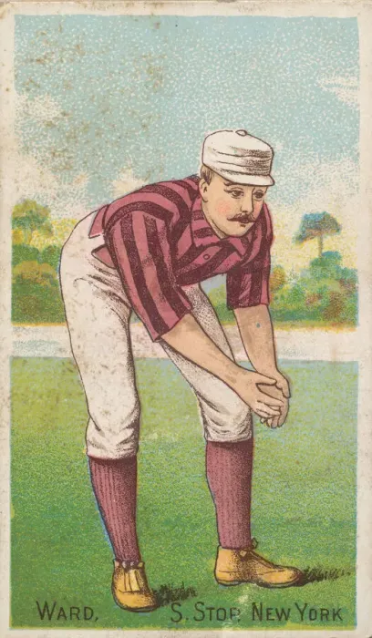Framed Print : Ward, Shortstop, New York, from the Gold Coin'Tobacco Issue, 1887 Framed Print : Ward, Shortstop, New York, from the Gold Coin'Tobacco Issue, 1887