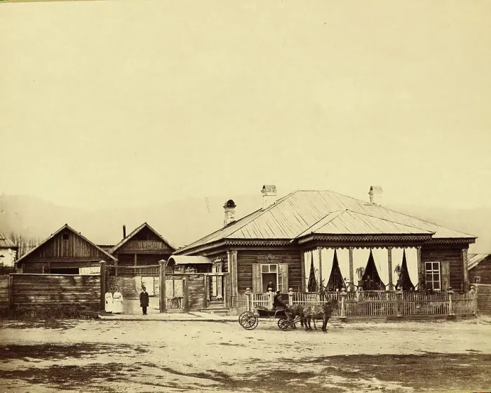 Framed Print : Warden's House at the Nizhniaia Kara Hard Labor Mining Works, 1891. Creator: Aleksei Kuznetsov Framed Print : Warden's House at the Nizhniaia Kara Hard Labor Mining Works, 1891. Creator: Aleksei Kuznetsov