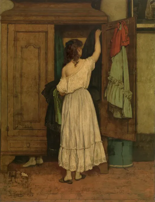 Framed Print : Wardrobe, 1875. Creator: Willem Linnig I Framed Print : Wardrobe, 1875. Creator: Willem Linnig I