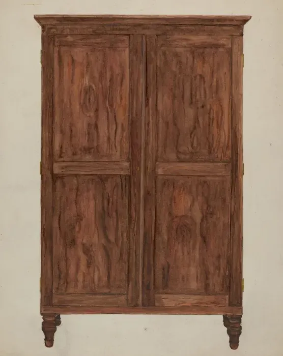 Framed Print : Wardrobe, John Marshall s, c. 1937. Creator: Edna C. Rex Framed Print : Wardrobe, John Marshall s, c. 1937. Creator: Edna C. Rex