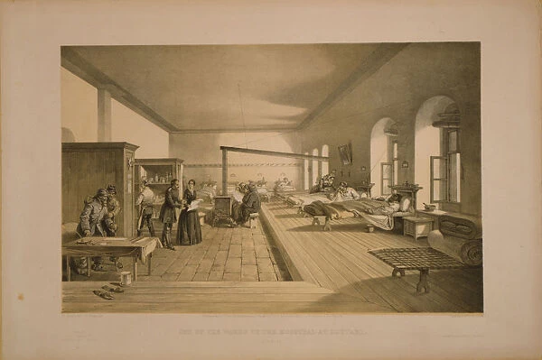 One of the wards of the hospital at Scutari, 1855. Artist: Simpson, William (1832-1898)