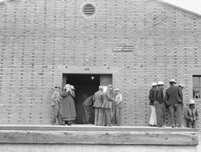 Framed Print : Warehouse, used as distributing office for FSA... Bakersfield, California, 1938. Creator: Dorothea Lange Framed Print : Warehouse, used as distributing office for FSA... Bakersfield, California, 1938. Creator: Dorothea Lange
