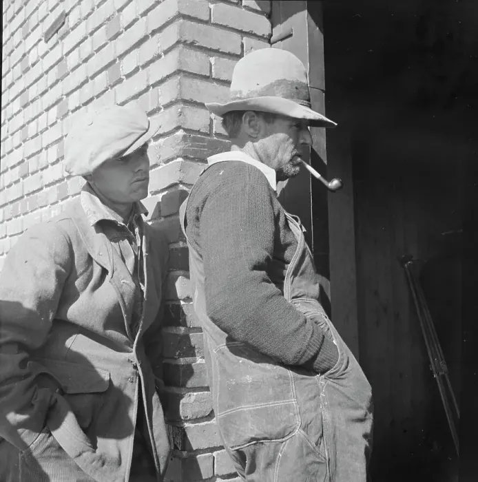 Framed Print : Warehouse used as distributing office for FSA relief grants, Bakersfield, California, 1938. Creator: Dorothea Lange Framed Print : Warehouse used as distributing office for FSA relief grants, Bakersfield, California, 1938. Creator: Dorothea Lange