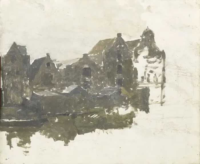 Framed Print : Warehouses on the Teertuinen on the Prinseneiland, Amsterdam, 1880-1923. Creator: George Hendrik Breitner Framed Print : Warehouses on the Teertuinen on the Prinseneiland, Amsterdam, 1880-1923. Creator: George Hendrik Breitner