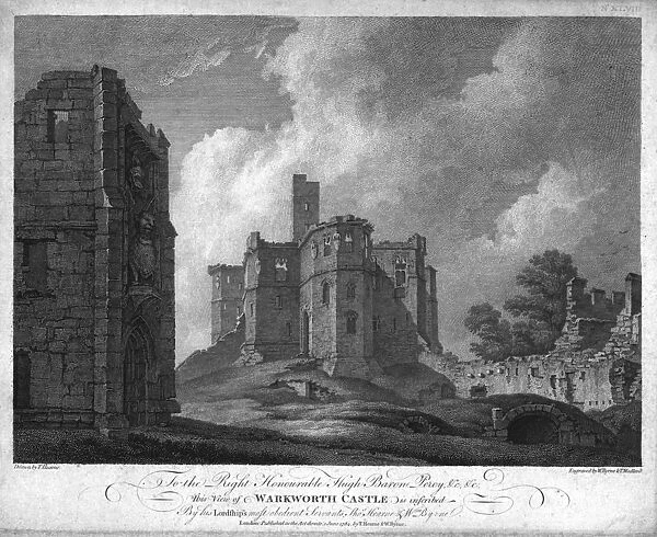 Warkworth Castle, c1784. Creator: William Byrne