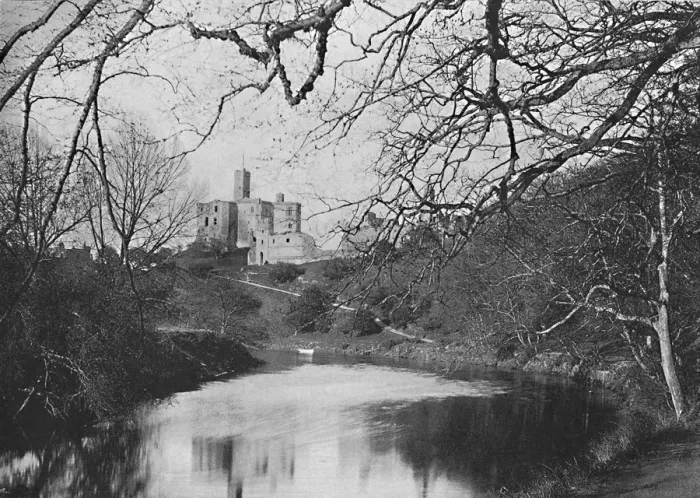 Framed Print : Warkworth Castle, c1896. Artist: M Aunty Framed Print : Warkworth Castle, c1896. Artist: M Aunty