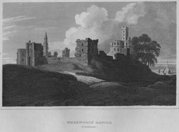 Framed Print : Warkworth Castle, Northumberland, 1814. Artist: John Greig