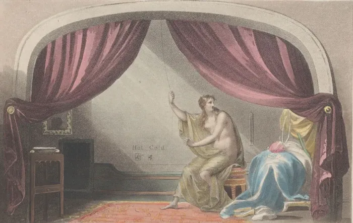 Framed Print : The Warm Bath, from Poetical Sketches of Scarborough, 1813. 1813 Framed Print : The Warm Bath, from Poetical Sketches of Scarborough, 1813. 1813