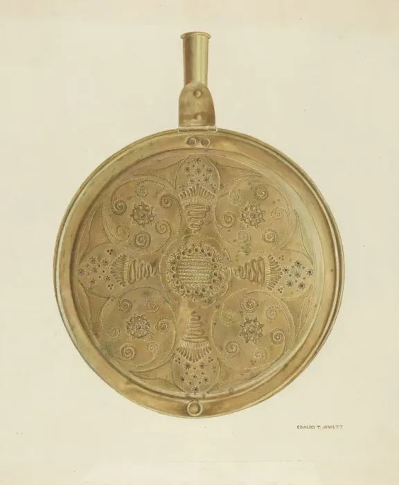 Framed Print : Warming Pan, 1935 / 1942. Creator: Edward Jewett Framed Print : Warming Pan, 1935 / 1942. Creator: Edward Jewett