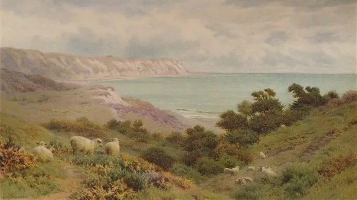 Framed Print : The Warren, Folkestone, c1876, (1938). Artist: Frederick Williamson Framed Print : The Warren, Folkestone, c1876, (1938). Artist: Frederick Williamson