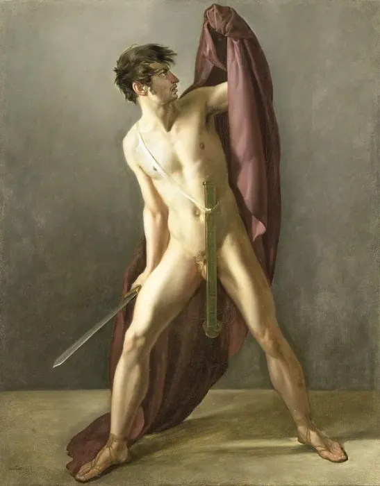 Framed Print : Warrior with Drawn Sword, 1808. Creator: Joannes Echarcus Carolus Alberti Framed Print : Warrior with Drawn Sword, 1808. Creator: Joannes Echarcus Carolus Alberti