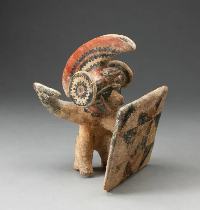 Framed Print : Warrior with Headress and Shield, 200 B. C. / A. D. 200. Creator: Unknown Framed Print : Warrior with Headress and Shield, 200 B. C. / A. D. 200. Creator: Unknown