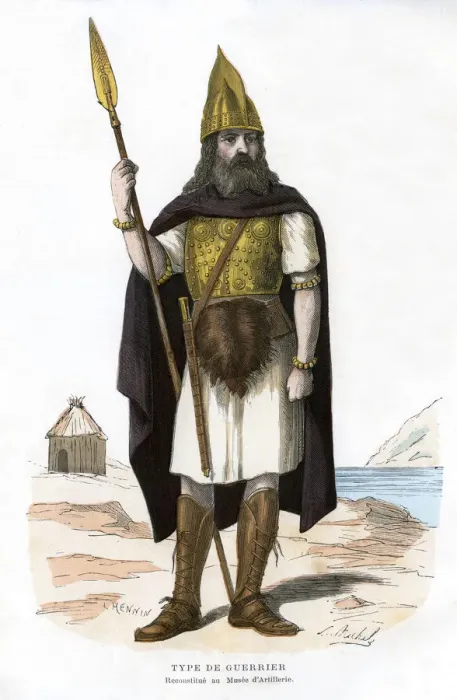 Framed Print : Warrior, possibly Gallic or Frankish, 1882-1884. Artist: Michelz Framed Print : Warrior, possibly Gallic or Frankish, 1882-1884. Artist: Michelz