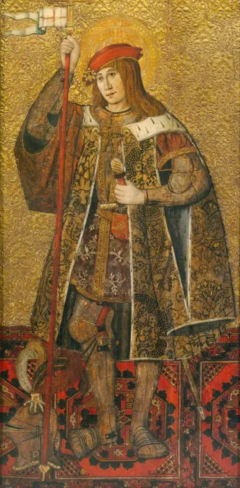 Framed Print : Warrior Saint, 1490 / 1500. Creator: Unknown Framed Print : Warrior Saint, 1490 / 1500. Creator: Unknown