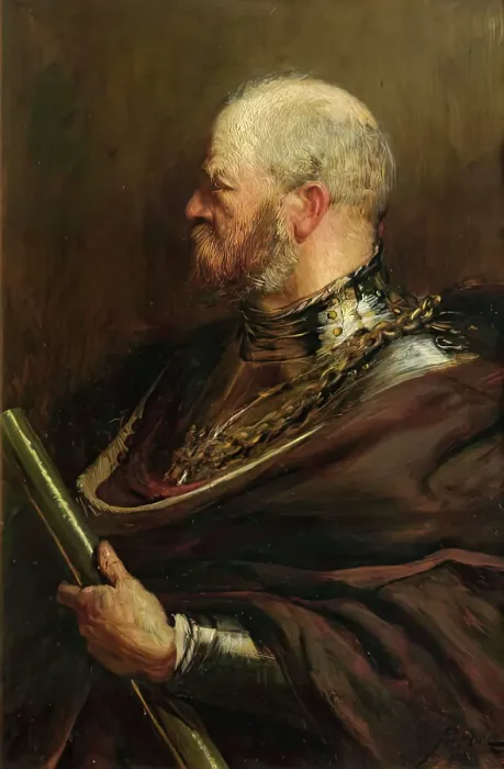 Framed Print : The Warrior - Self Portrait In 16th Century Armour, c1881. Creator: John Pettie Framed Print : The Warrior - Self Portrait In 16th Century Armour, c1881. Creator: John Pettie