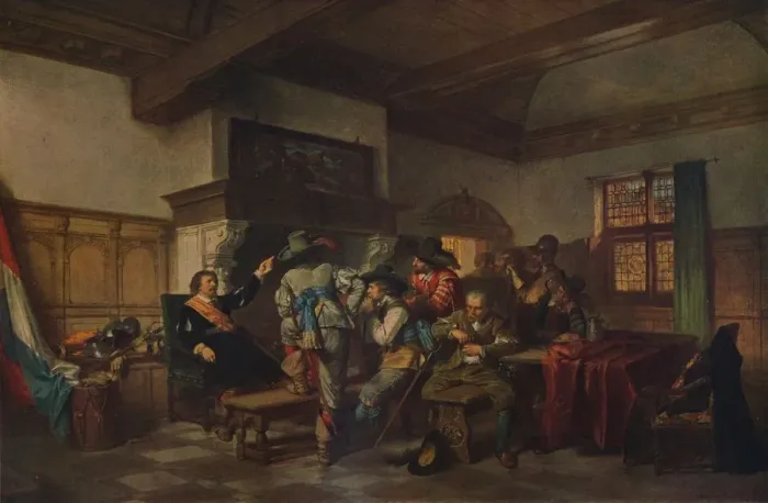 Framed Print : The Warriors Story, c1861, (1938). Artist: Herman Frederik Carel Ten Kate Framed Print : The Warriors Story, c1861, (1938). Artist: Herman Frederik Carel Ten Kate