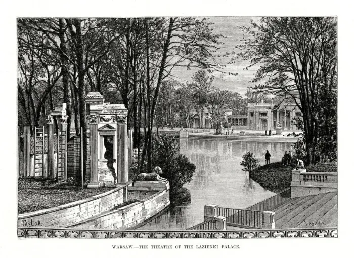 Framed Print : Warsaw - The Theatre of the Lazienki Palace, Poland, 1879. Artist: Laplante Framed Print : Warsaw - The Theatre of the Lazienki Palace, Poland, 1879. Artist: Laplante