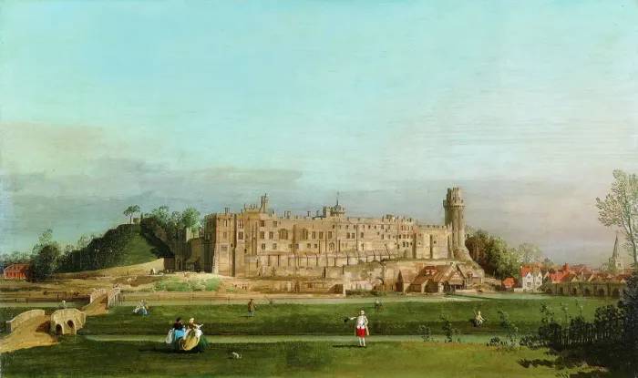 Framed Print : Warwick Castle, 1748. Creator: Canaletto Framed Print : Warwick Castle, 1748. Creator: Canaletto