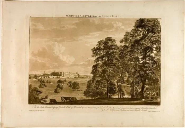 Framed Print : Warwick Castle from the Lodge Hill, plate 1, January 1776. Creator: Paul Sandby Framed Print : Warwick Castle from the Lodge Hill, plate 1, January 1776. Creator: Paul Sandby