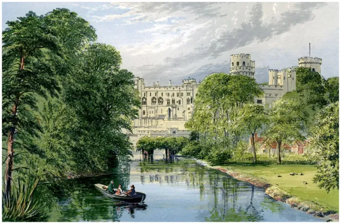 Framed Print : Warwick Castle, Warwickshire, home of the Earl of Warwick, c1880 Framed Print : Warwick Castle, Warwickshire, home of the Earl of Warwick, c1880