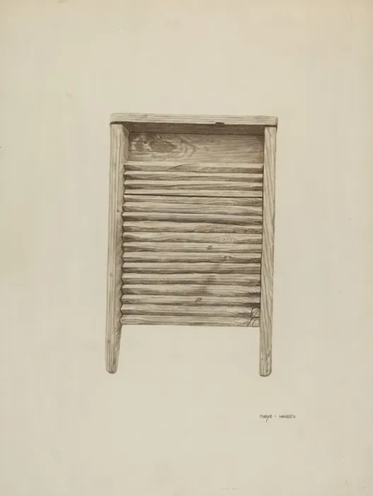 Framed Print : Wash Board, c. 1940. Creator: Mary Hansen Framed Print : Wash Board, c. 1940. Creator: Mary Hansen