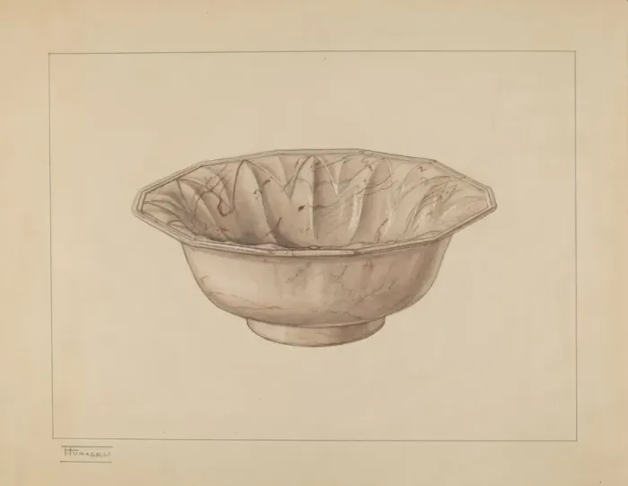 Framed Print : Wash Bowl, c. 1937. Creator: Frank Fumagalli Framed Print : Wash Bowl, c. 1937. Creator: Frank Fumagalli