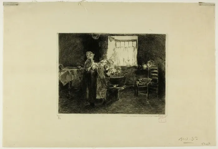 Framed Print : Wash Day, n. d. Creator: Robert Frederick Blum Framed Print : Wash Day, n. d. Creator: Robert Frederick Blum