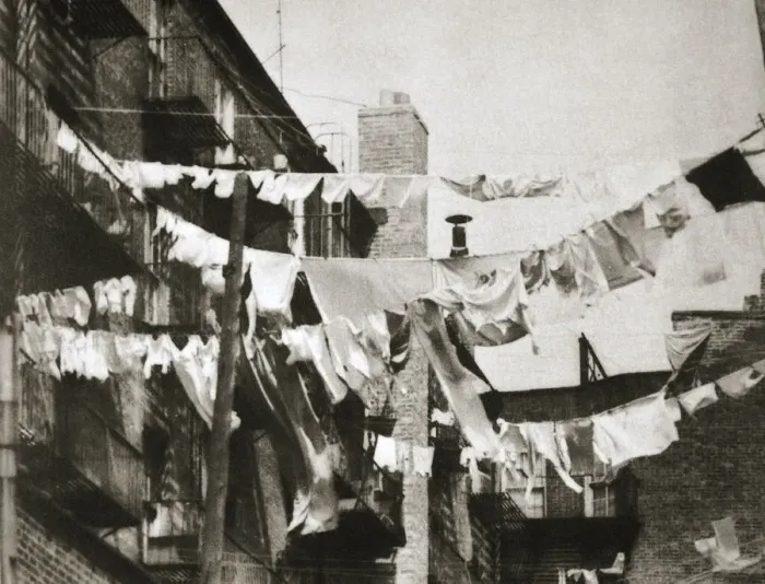 Framed Print : Wash day at some New York tenement buildings, USA, early 1930s Framed Print : Wash day at some New York tenement buildings, USA, early 1930s