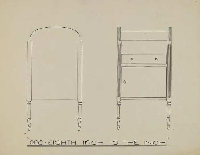 Framed Print : Wash Stand, c. 1939. Creator: Unknown Framed Print : Wash Stand, c. 1939. Creator: Unknown