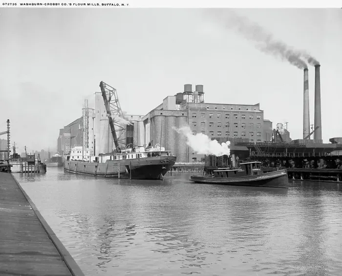 Framed Print : Washburn-Crosby Co.'s flour mills, Buffalo, N.Y. c.between 1910 and 1920. Creator: William H. Jackson Framed Print : Washburn-Crosby Co.'s flour mills, Buffalo, N.Y. c.between 1910 and 1920. Creator: William H. Jackson