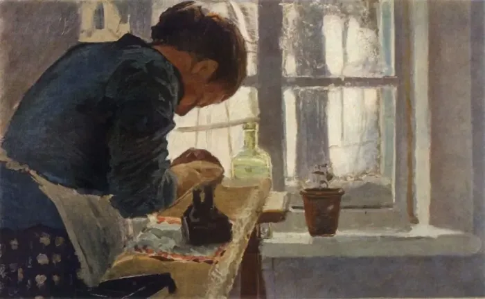 Framed Print : The Washerwoman, late 19th century, (1965). Creator: Elena Dmitrievna Polenova Framed Print : The Washerwoman, late 19th century, (1965). Creator: Elena Dmitrievna Polenova