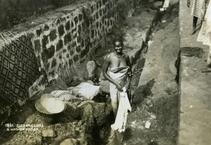 Framed Print : A washerwoman, Sierra Leone, 20th century