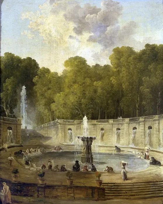 Framed Print : Washerwomen in a park. Artist: Robert, Hubert (1733-1808) Framed Print : Washerwomen in a park. Artist: Robert, Hubert (1733-1808)