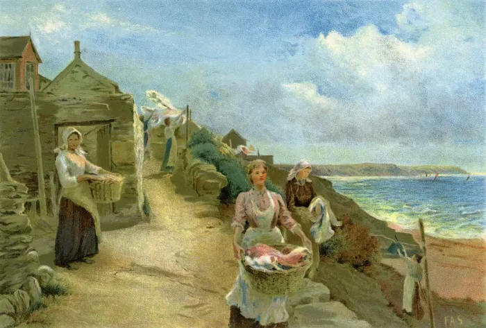 Framed Print : Washing Day, 1905. Artist: Alf Cooke Framed Print : Washing Day, 1905. Artist: Alf Cooke