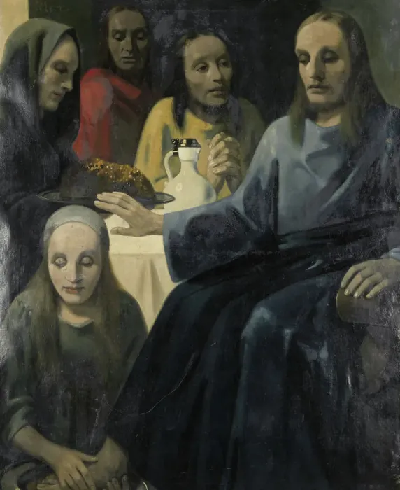 Framed Print : The washing of the feet, 1935-1943. Creator: Han van Meegeren Framed Print : The washing of the feet, 1935-1943. Creator: Han van Meegeren