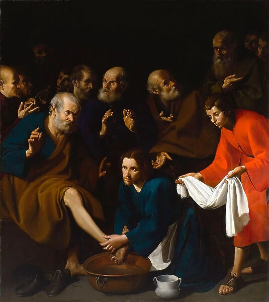 The washing of the feet, First half of the 17th century. Creator: Maestro di Resina
