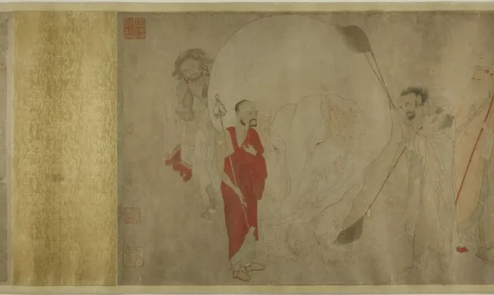 Framed Print : Washing the White Elephant, Ming dynasty (1369-1644), late 16th century. Creator: Unknown Framed Print : Washing the White Elephant, Ming dynasty (1369-1644), late 16th century. Creator: Unknown