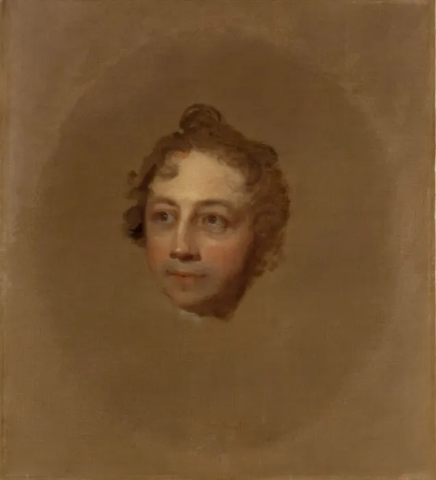 Framed Print : Washington Allston, ca. 1819-20. Creator: Gilbert Stuart Framed Print : Washington Allston, ca. 1819-20. Creator: Gilbert Stuart