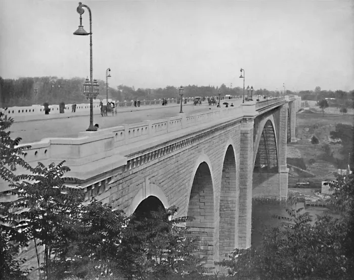 Framed Print : Washington Bridge, Harlem River, New York, c1897. Creator: Unknown