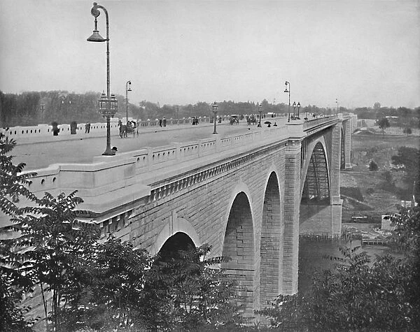 Washington Bridge, Harlem River, New York, c1897. Creator: Unknown