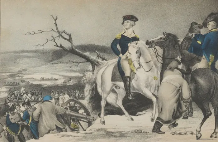 Framed Print : Washington Crossing the Delaware-Evening Previous to the Battle of Trenton, December 25th Framed Print : Washington Crossing the Delaware-Evening Previous to the Battle of Trenton, December 25th