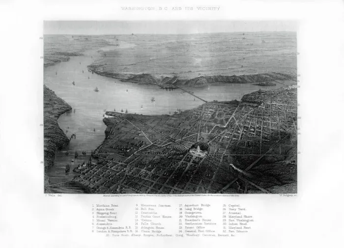 Framed Print : Washington, DC, 1862-1867. Artist: W Ridgway Framed Print : Washington, DC, 1862-1867. Artist: W Ridgway