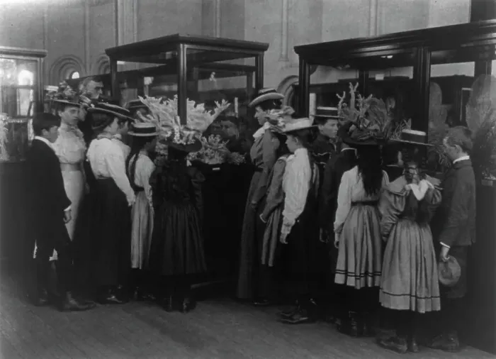 Framed Print : Washington, D.C. school children on field trip - at the Smithsonian, (1899?). Creator: Frances Benjamin Johnston Framed Print : Washington, D.C. school children on field trip - at the Smithsonian, (1899?). Creator: Frances Benjamin Johnston
