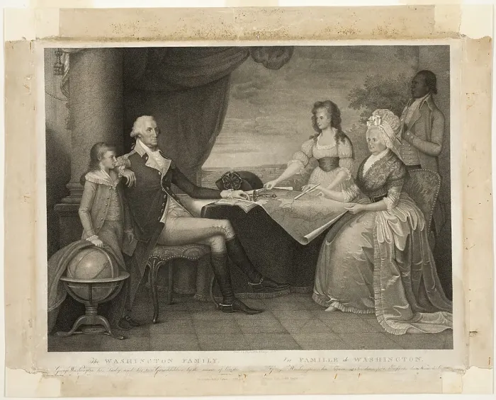 Framed Print : The Washington Family, 1798. Creator: Edward Savage Framed Print : The Washington Family, 1798. Creator: Edward Savage