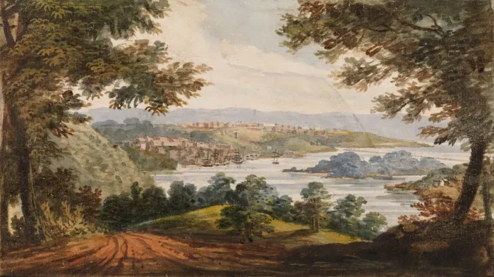 Framed Print : Washington and Georgetown from the Alexandria Road, 1811-ca. 1813. Creator: Pavel Petrovic Svin in Framed Print : Washington and Georgetown from the Alexandria Road, 1811-ca. 1813. Creator: Pavel Petrovic Svin in